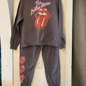 🎵 Rolling Stones matching sweatsuit 🎵 XL/XXL Juniors